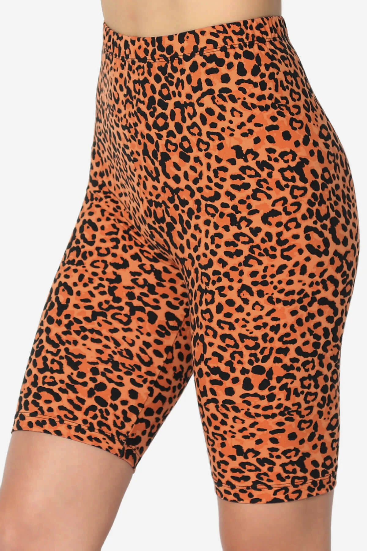 Michigan Cheetah Print Microfiber Bike Short Leggings