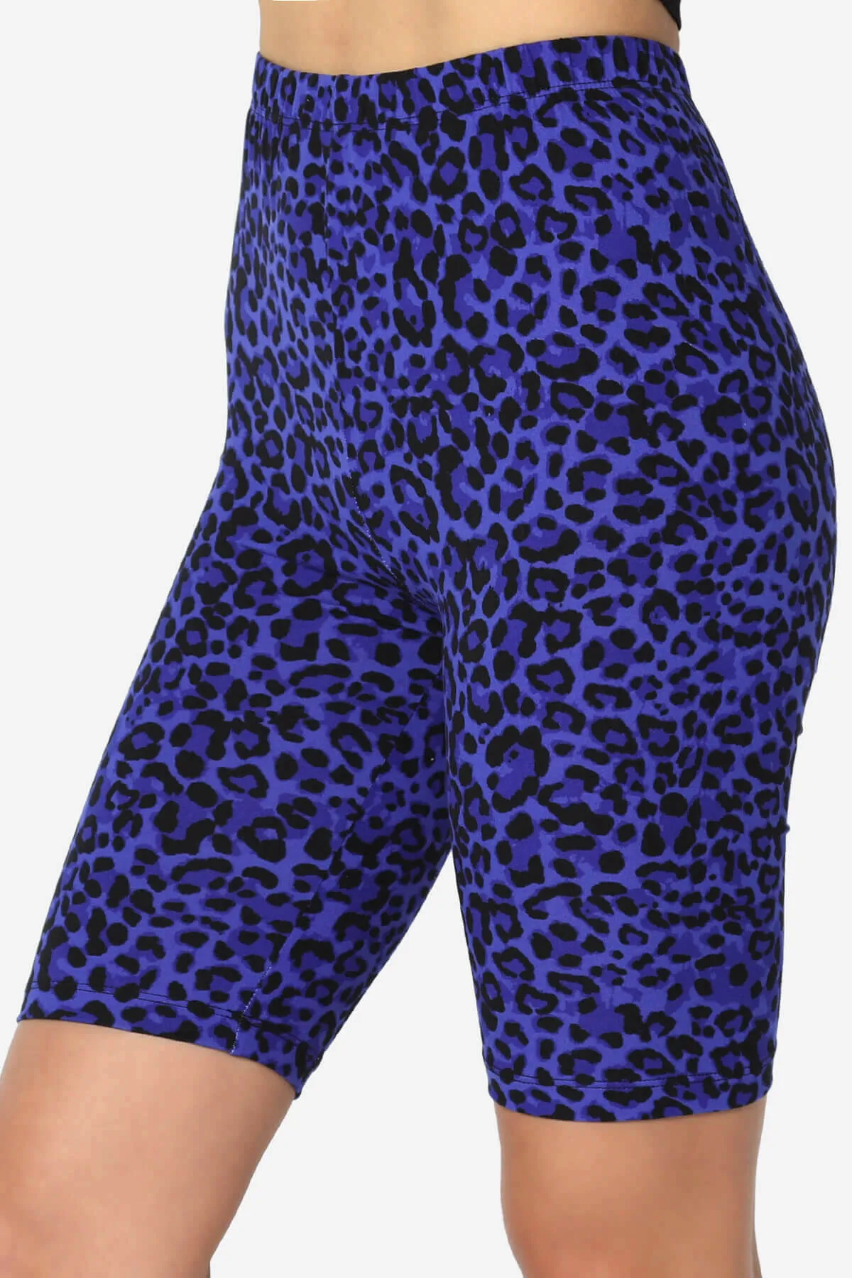 Michigan Cheetah Print Microfiber Bike Short Leggings