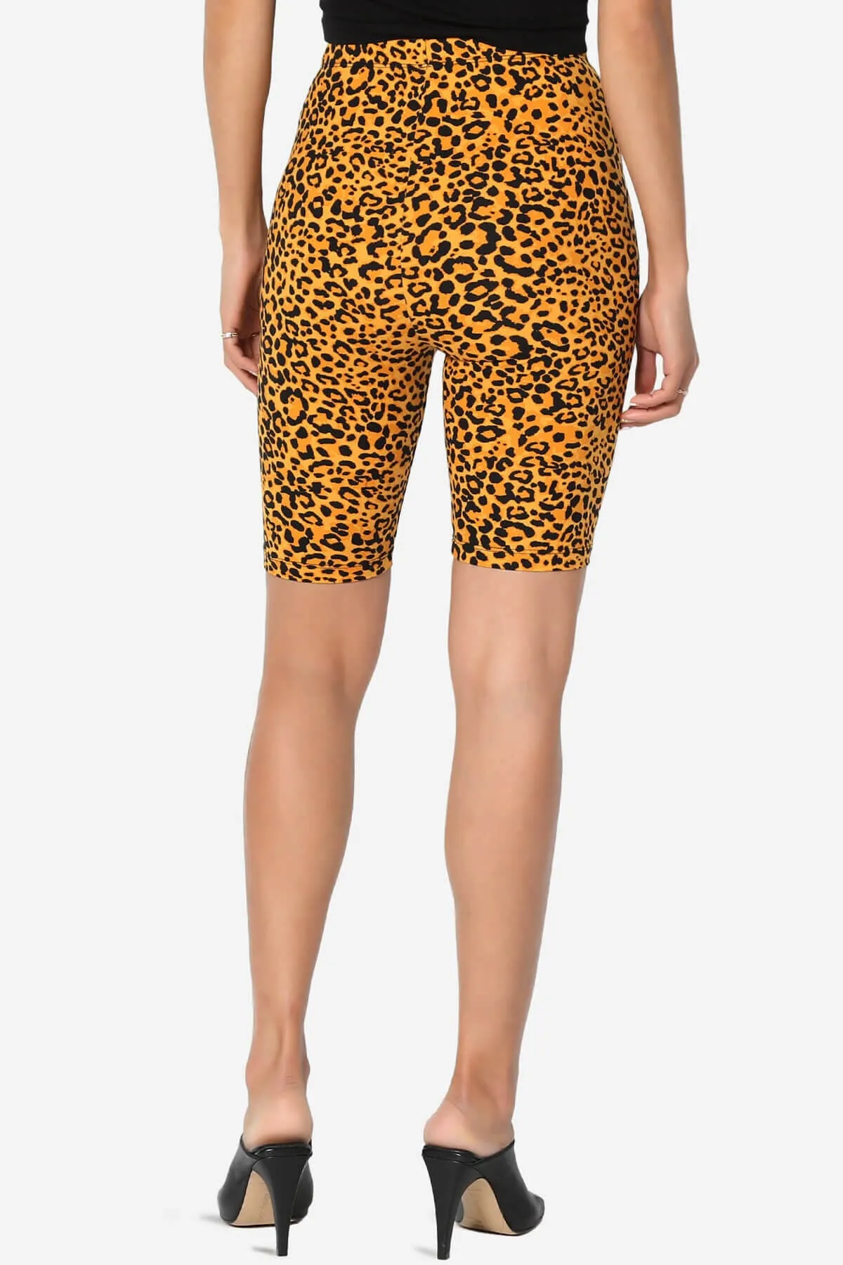 Michigan Cheetah Print Microfiber Bike Short Leggings
