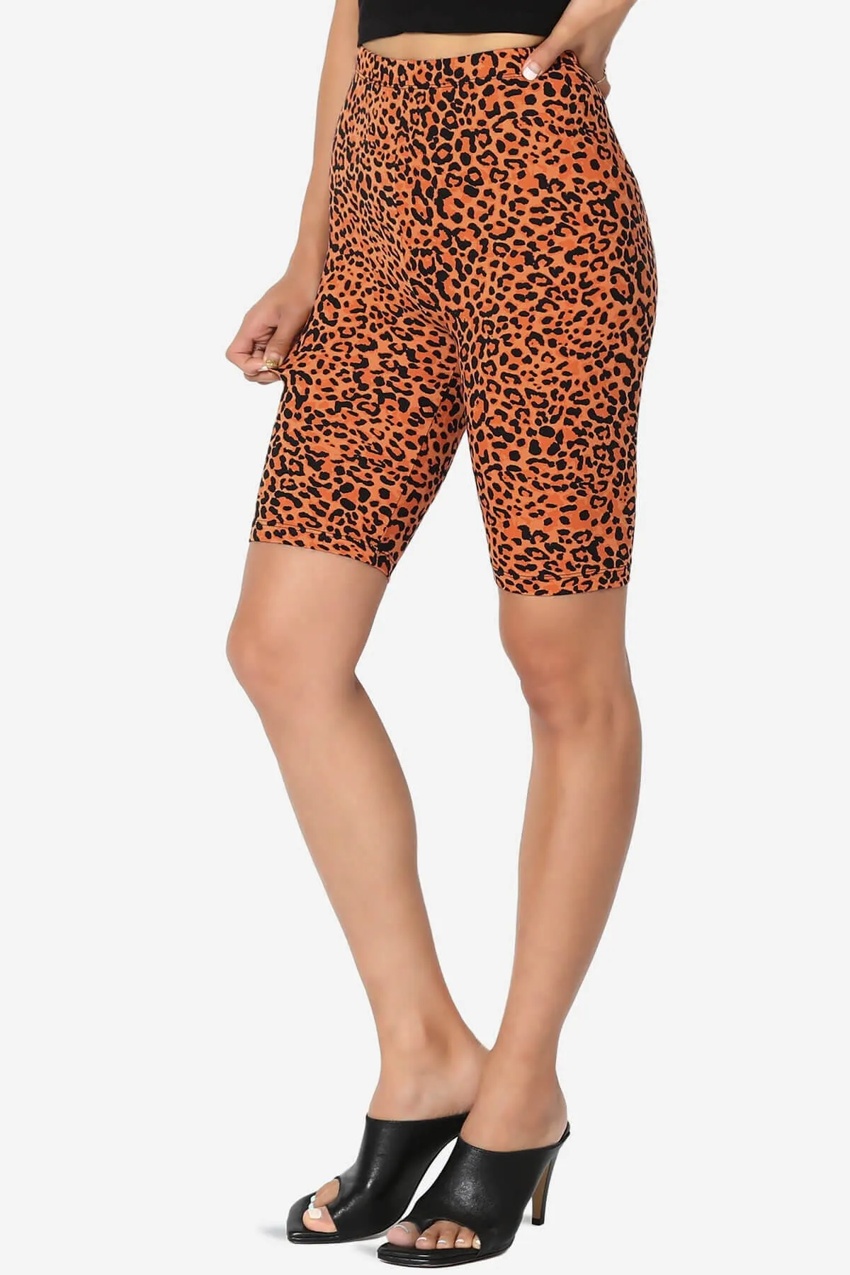 Michigan Cheetah Print Microfiber Bike Short Leggings
