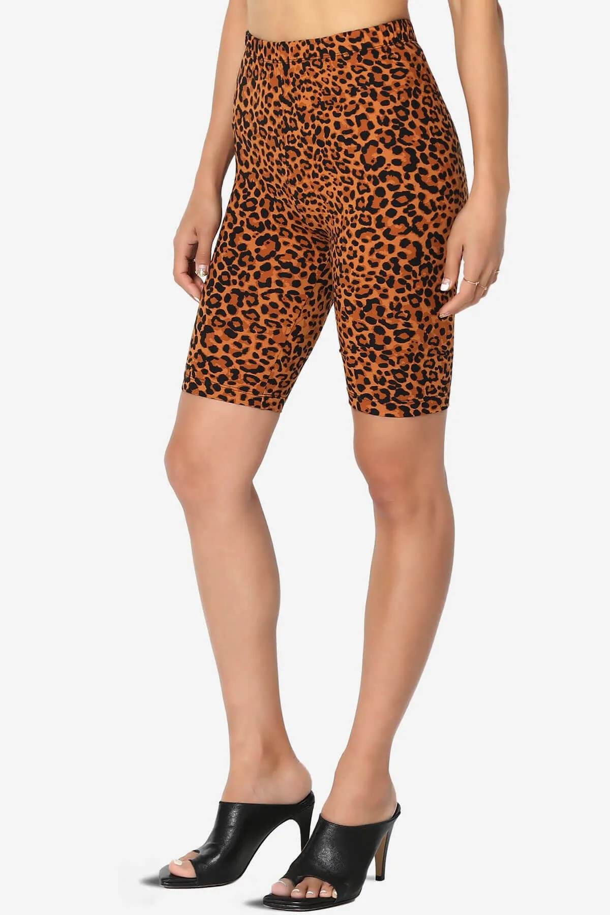 Michigan Cheetah Print Microfiber Bike Short Leggings