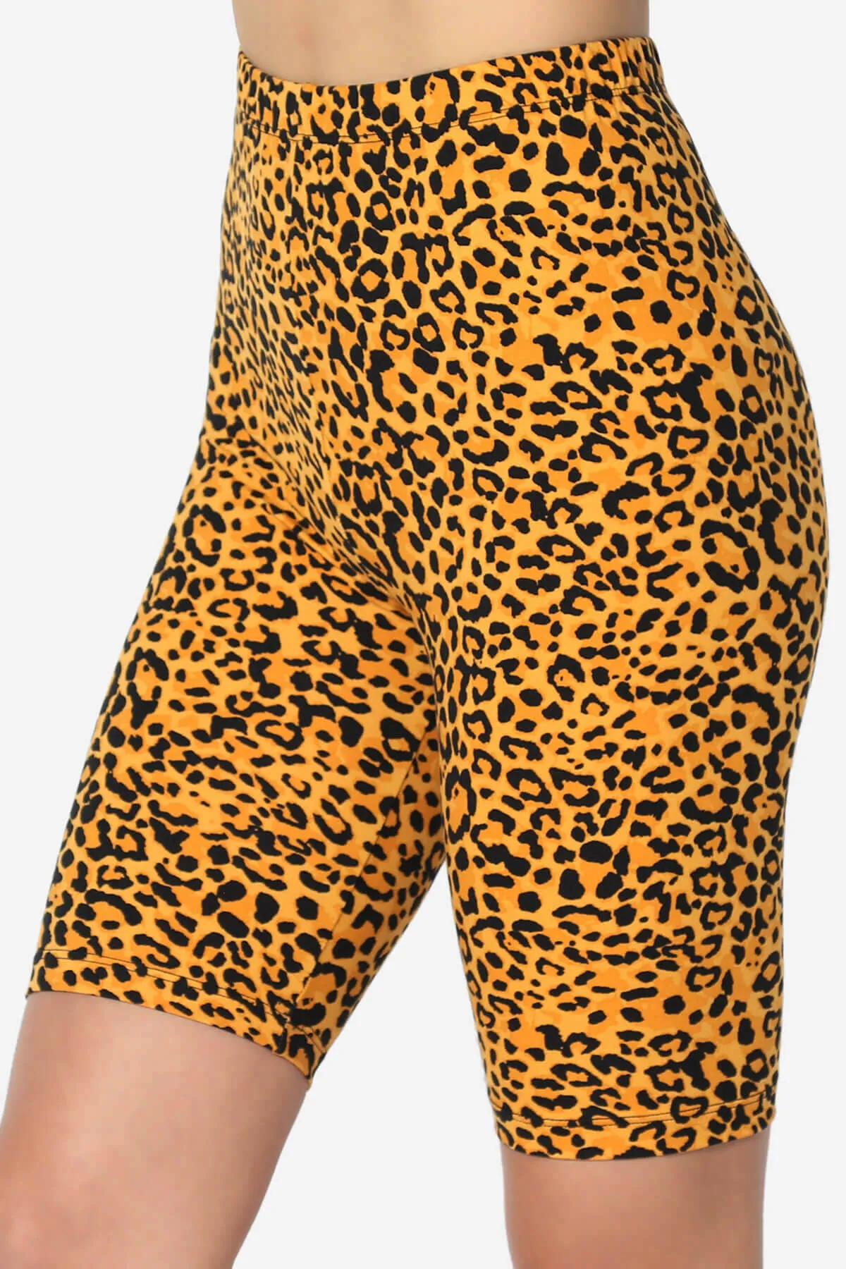 Michigan Cheetah Print Microfiber Bike Short Leggings