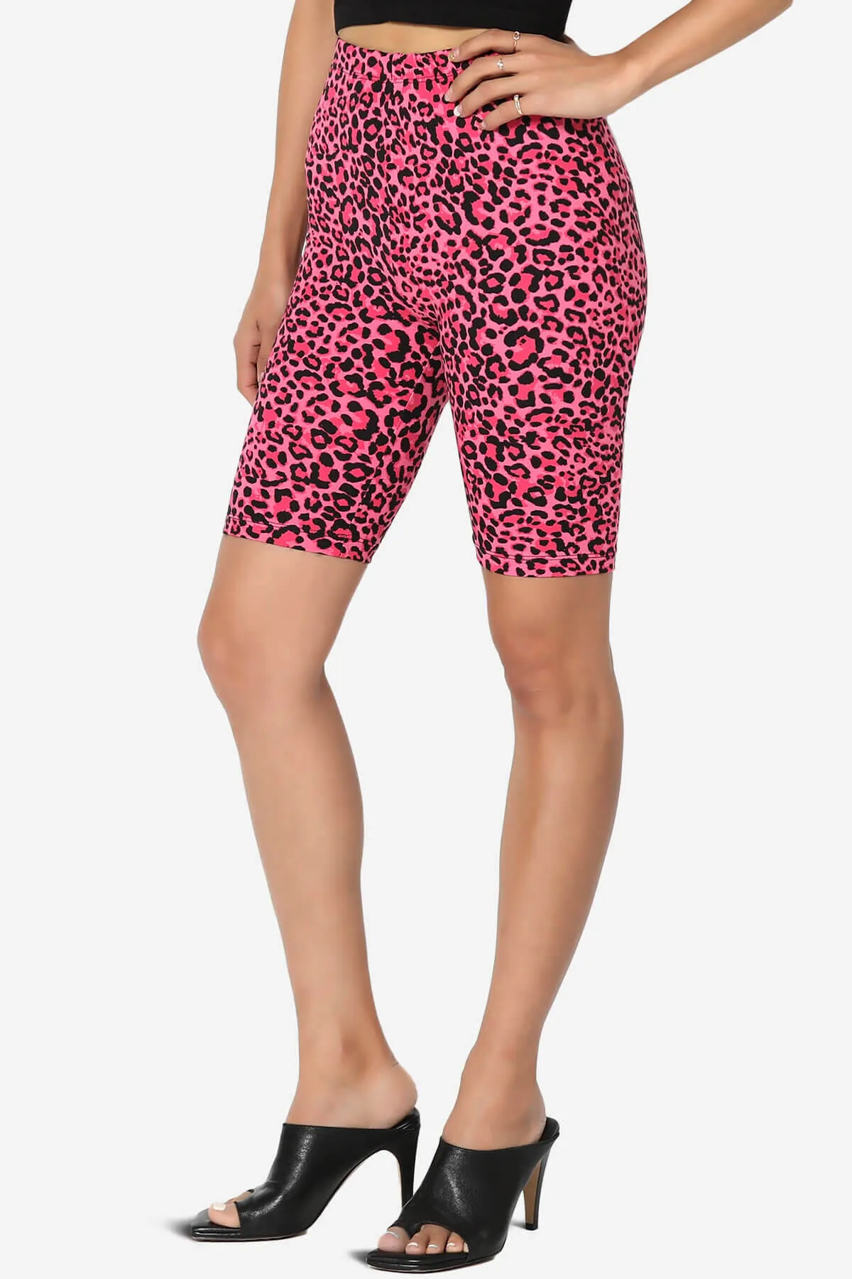 Michigan Cheetah Print Microfiber Bike Short Leggings