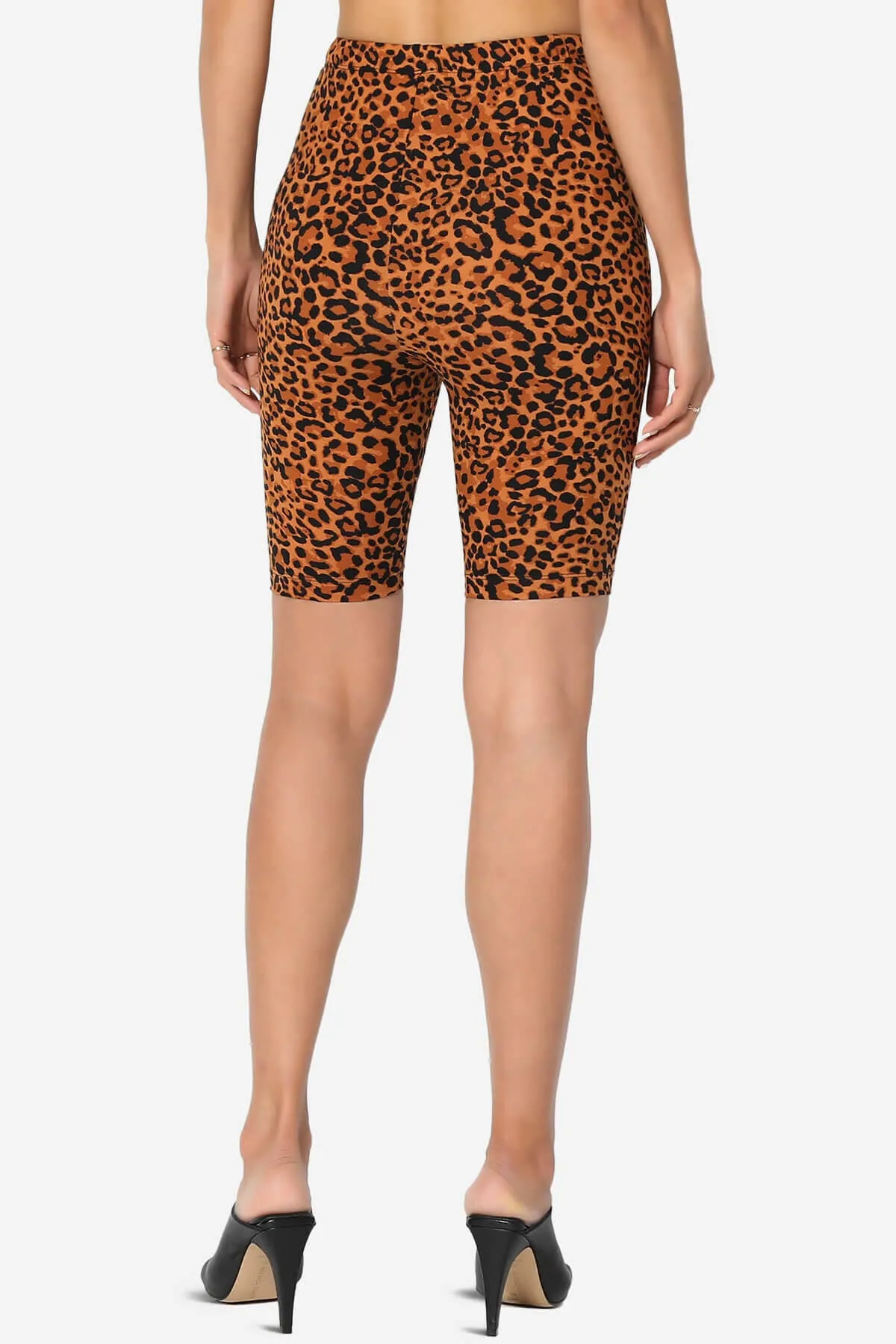 Michigan Cheetah Print Microfiber Bike Short Leggings