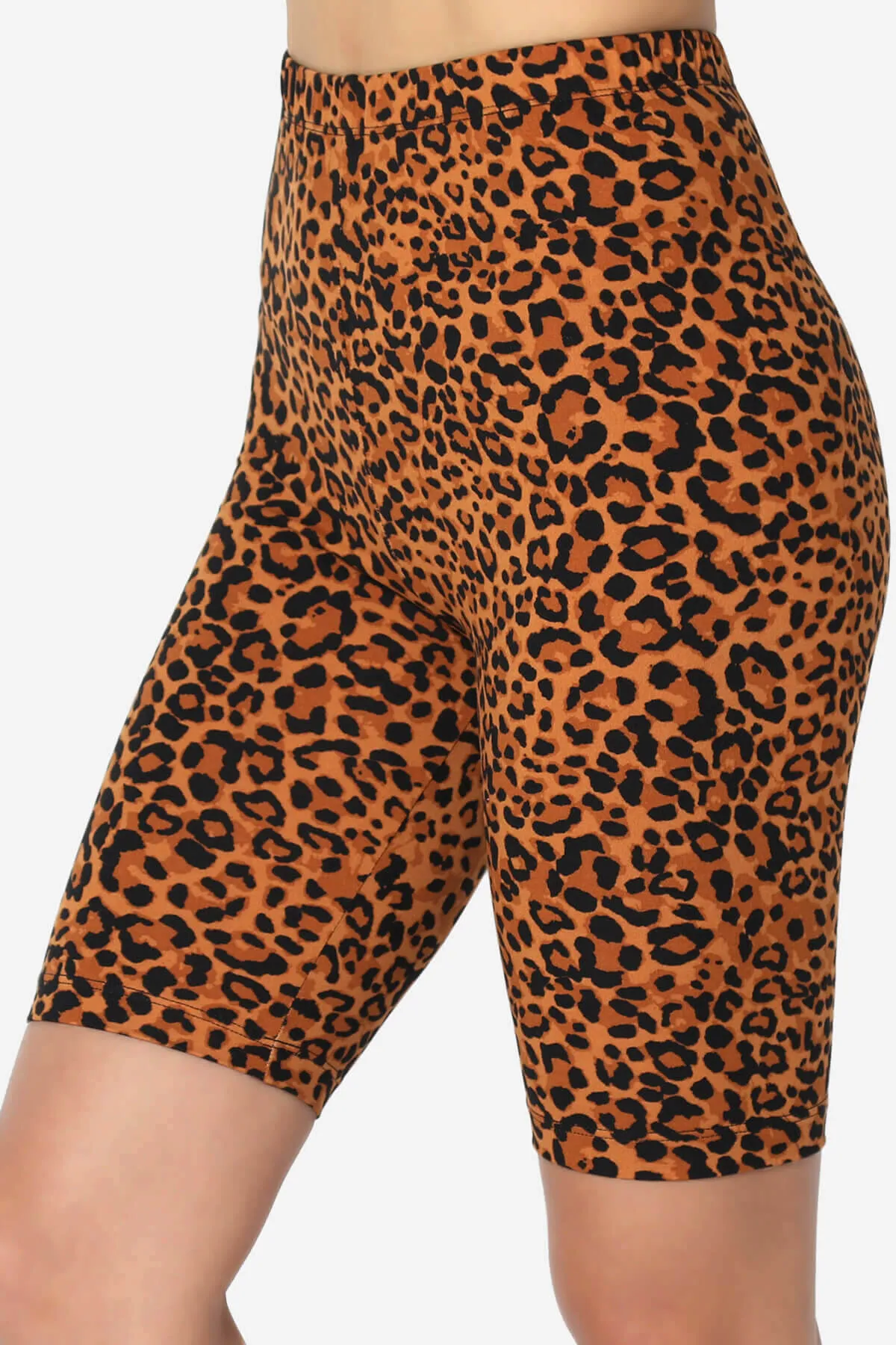 Michigan Cheetah Print Microfiber Bike Short Leggings