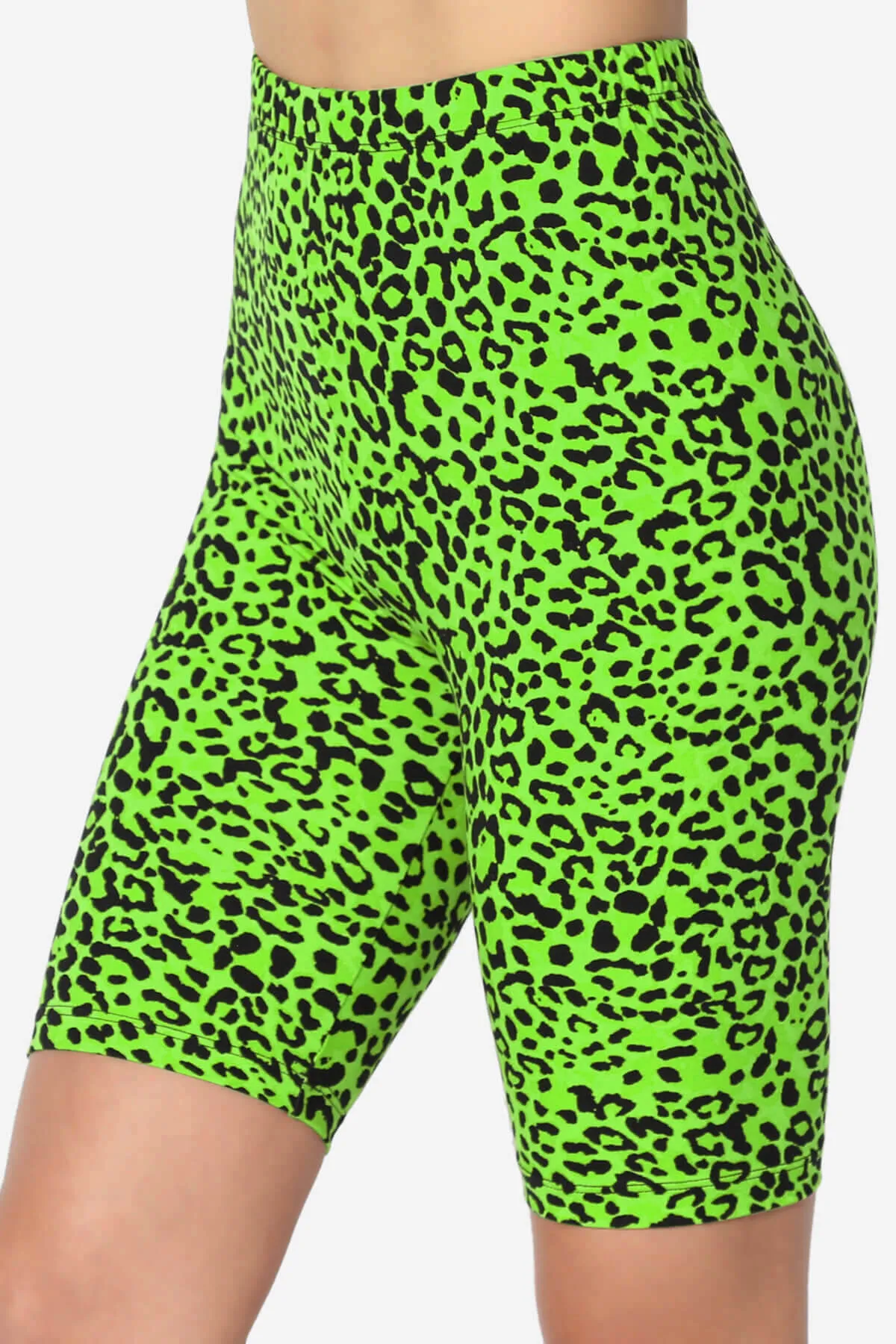 Michigan Cheetah Print Microfiber Bike Short Leggings
