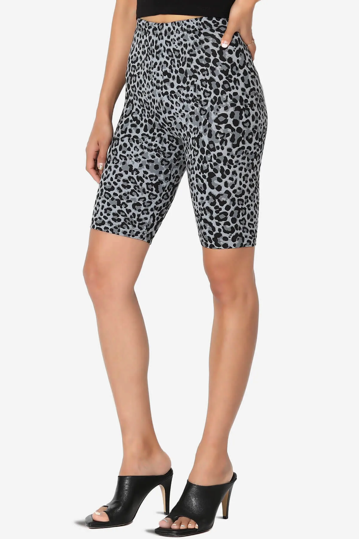 Michigan Cheetah Print Microfiber Bike Short Leggings