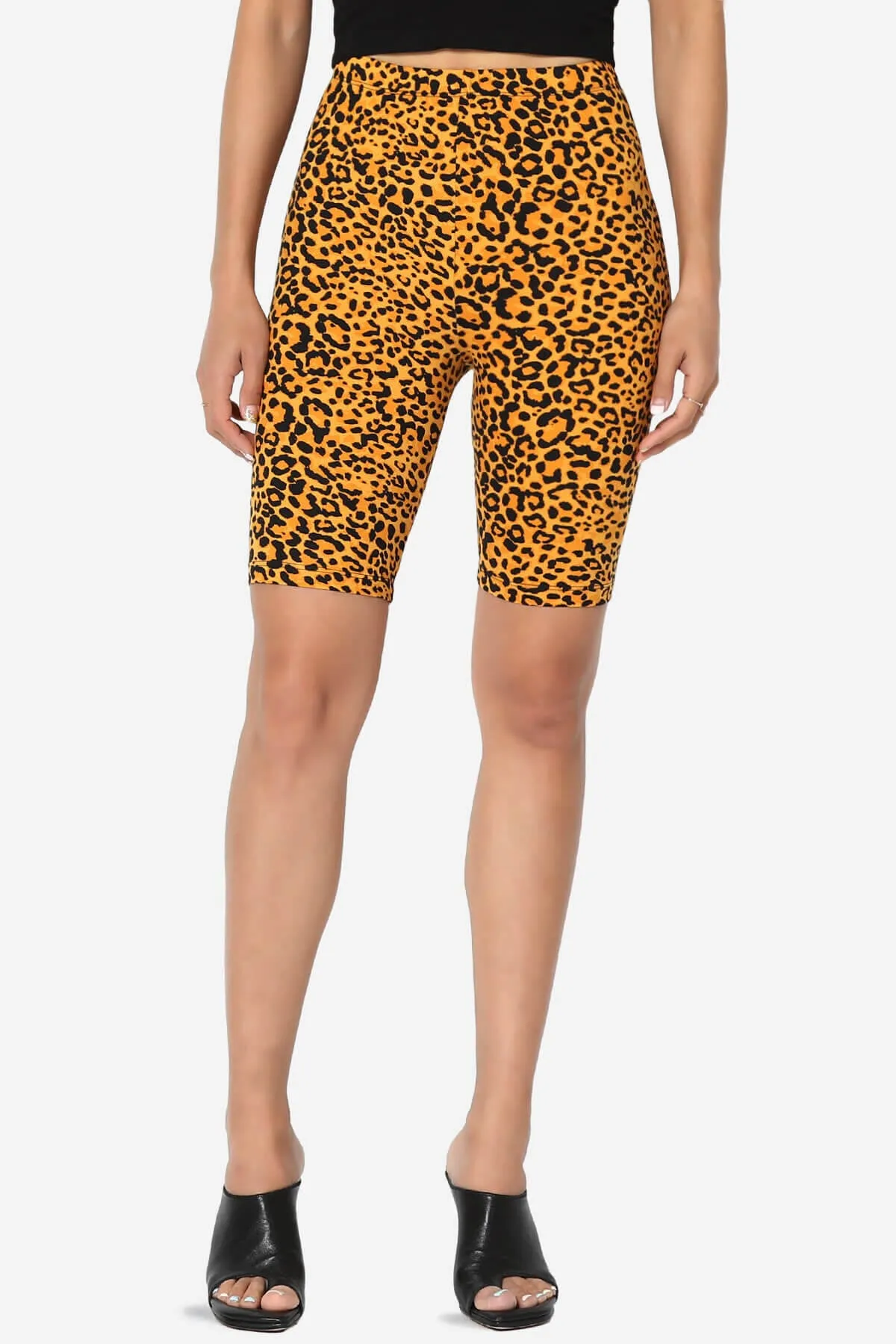 Michigan Cheetah Print Microfiber Bike Short Leggings