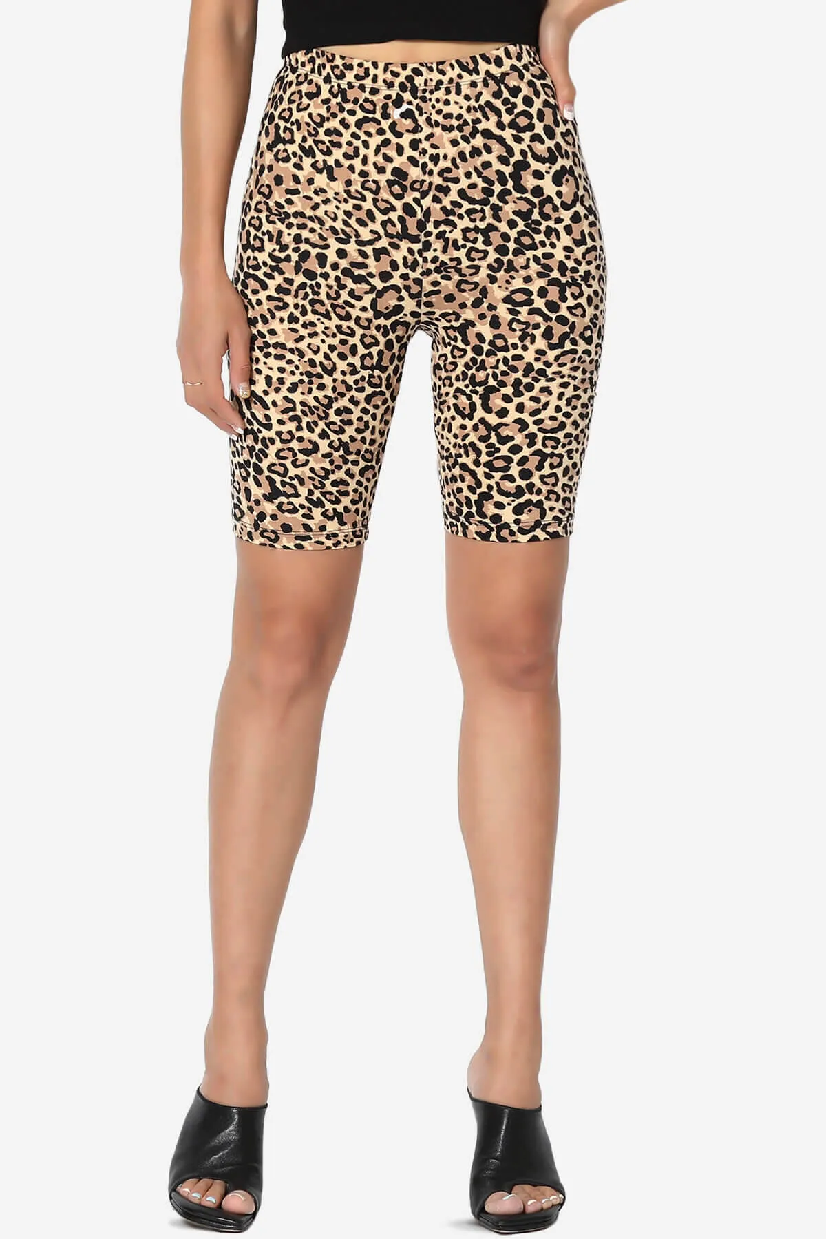 Michigan Cheetah Print Microfiber Bike Short Leggings