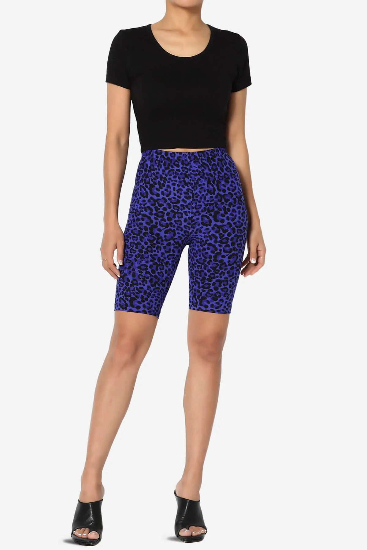 Michigan Cheetah Print Microfiber Bike Short Leggings