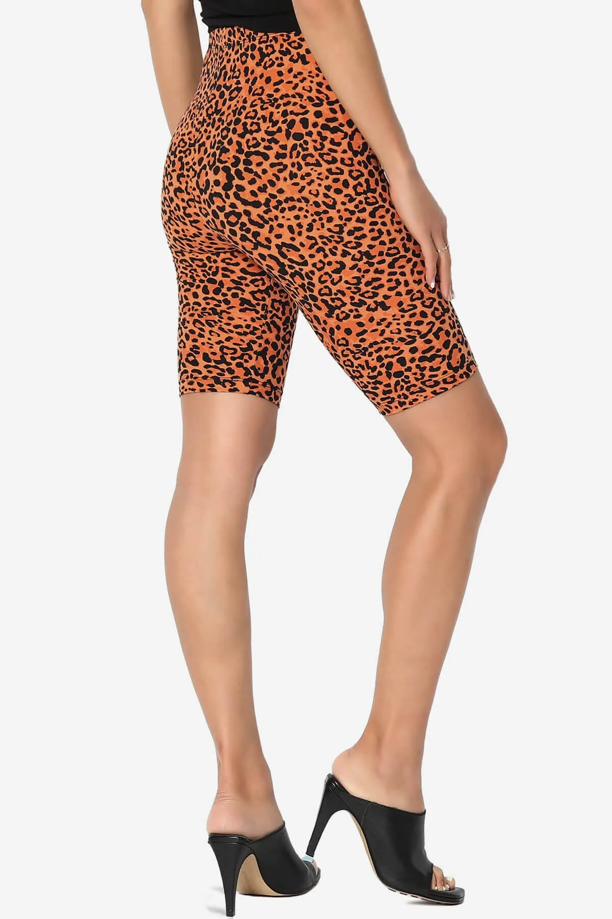 Michigan Cheetah Print Microfiber Bike Short Leggings