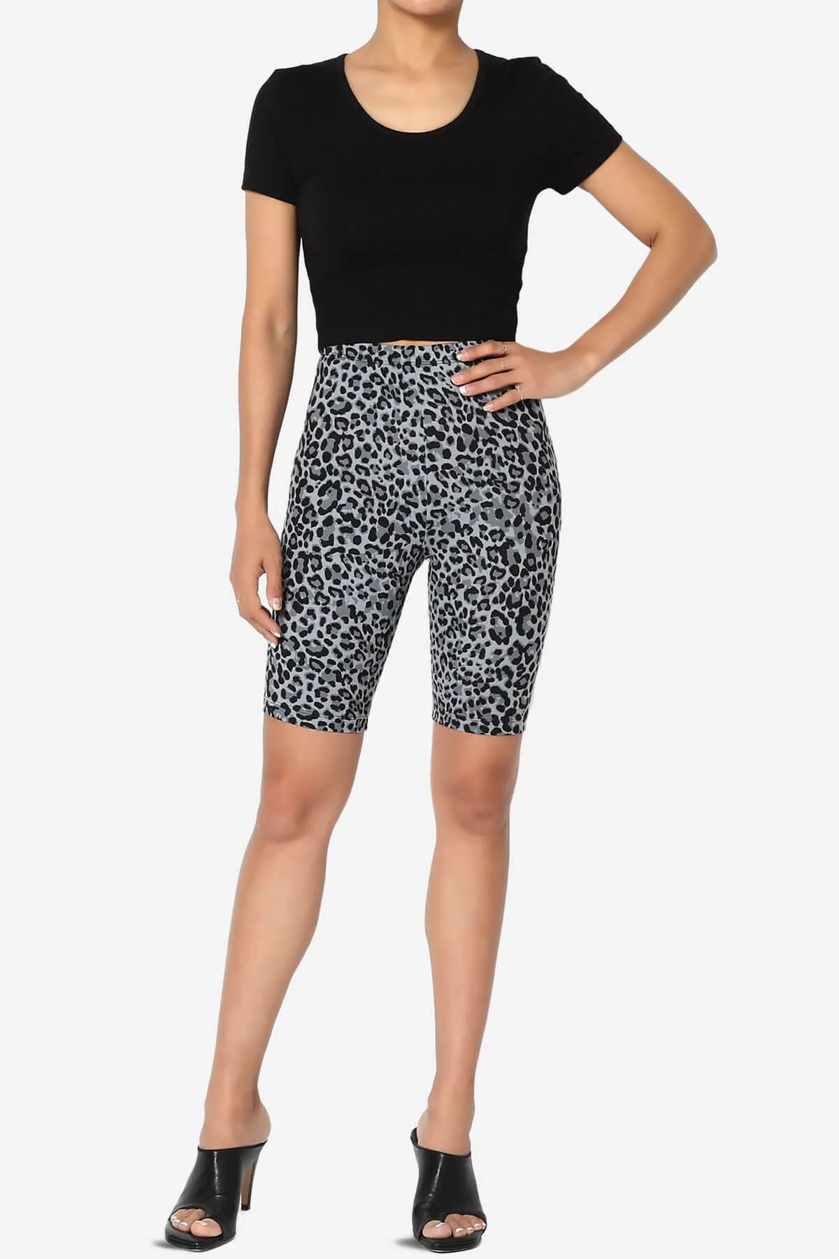 Michigan Cheetah Print Microfiber Bike Short Leggings