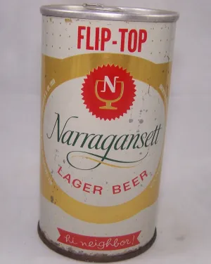 Narragansett Lager Beer "Flip Top" USBC II 95-38 , Grade 1- sold on 10/08/16