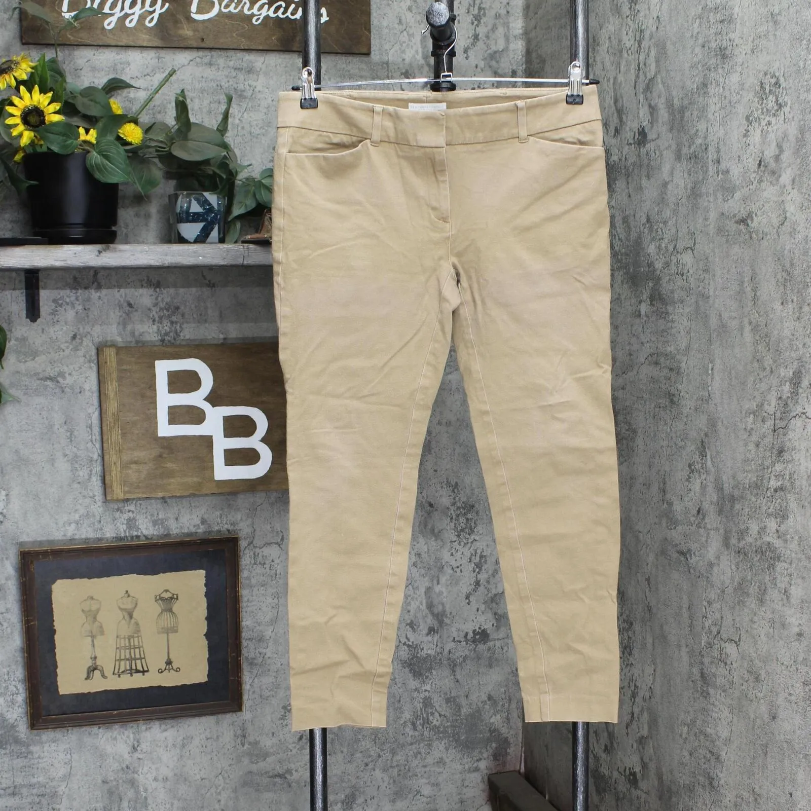 New York & Company Womens Stretch Khaki Pants 166a896295a2de Brown 8