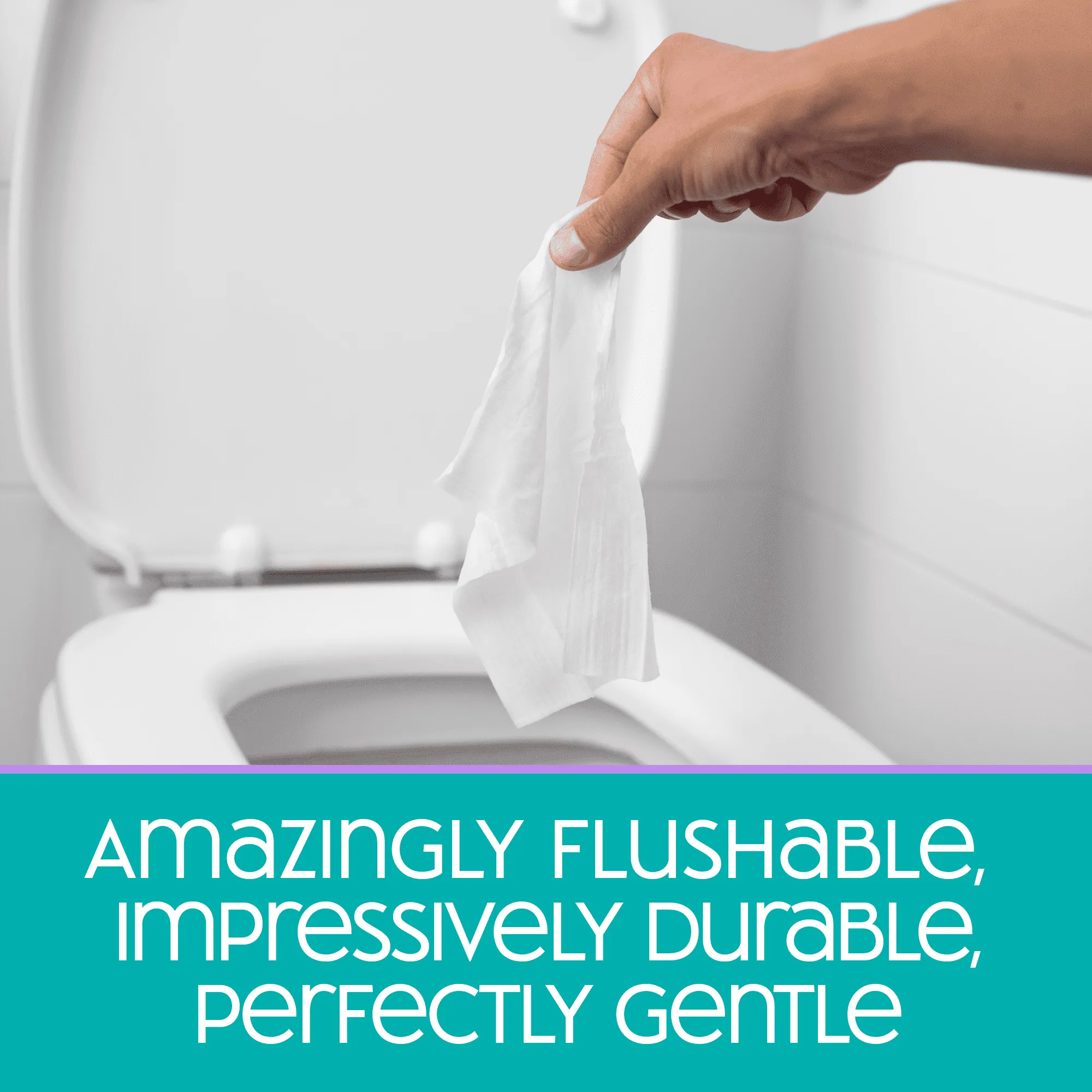 Nice 'N CLEAN Secureflush Biodegradable Alcohol Free Flushable Wipes 3 Pack New