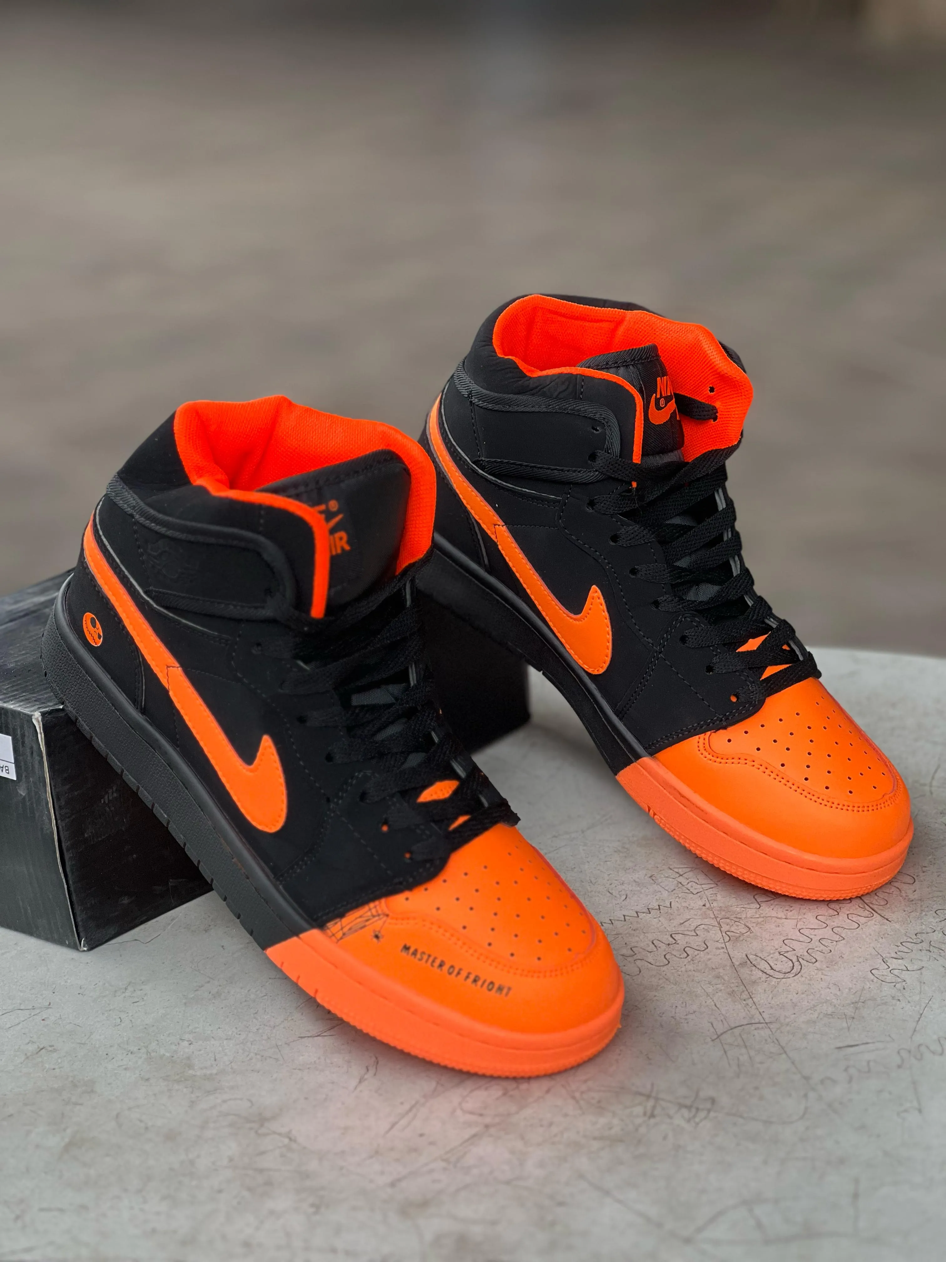 Nike Air Jordan 1 Sneakers (Black/Orange)