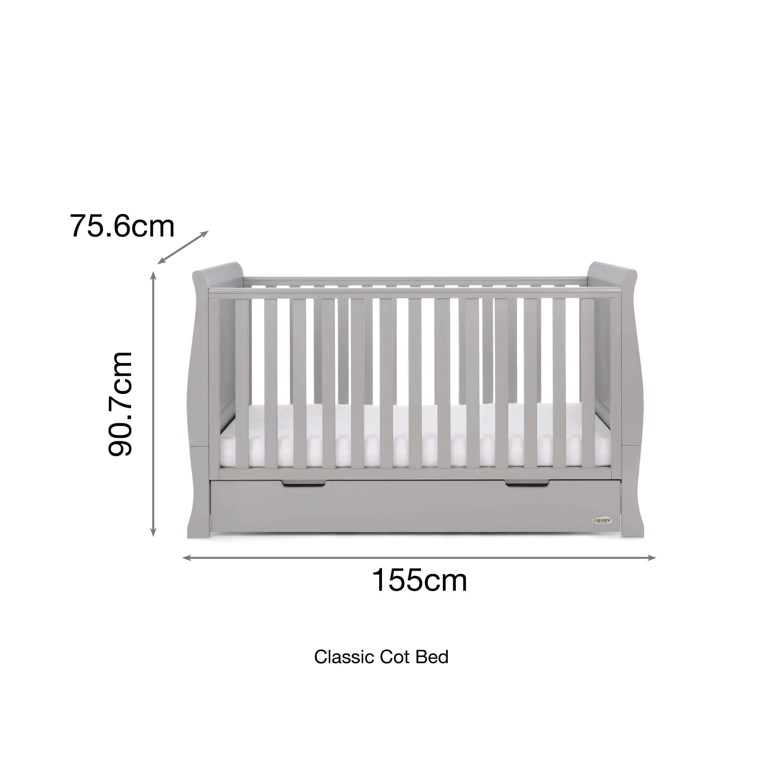 Obaby Stamford Classic 2 Piece Room Set - Warm Grey