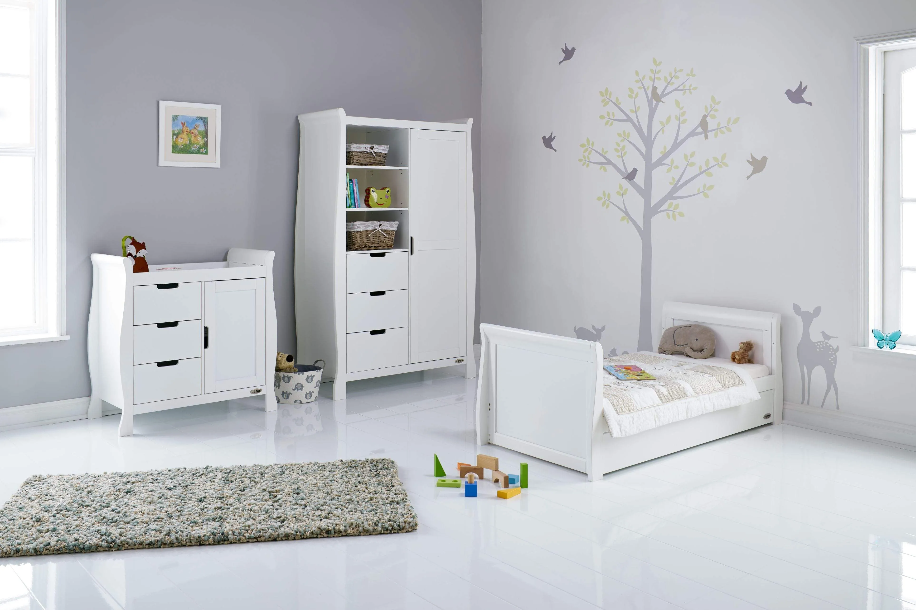 Obaby Stamford Classic 3 Piece Room Set - White