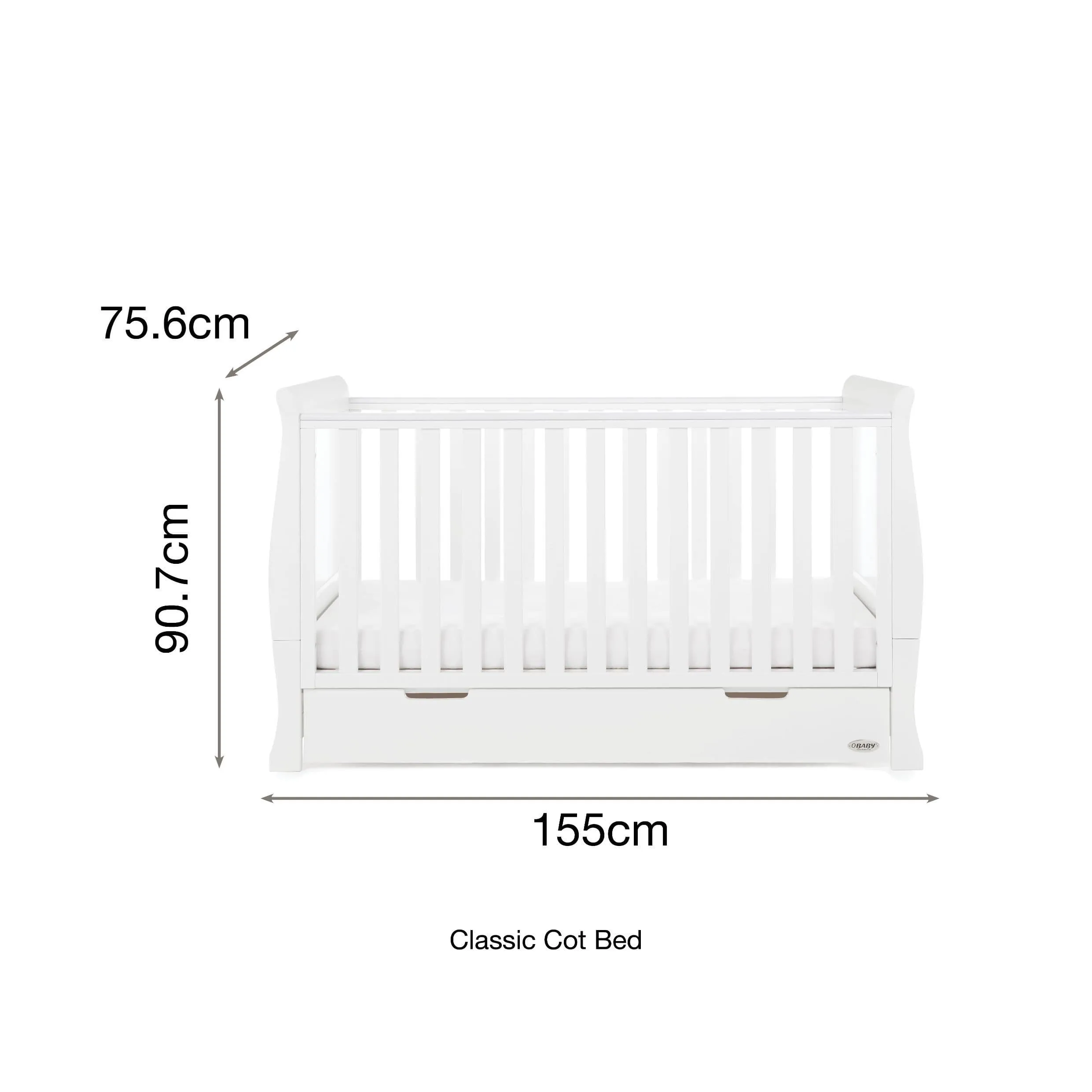 Obaby Stamford Classic 3 Piece Room Set - White