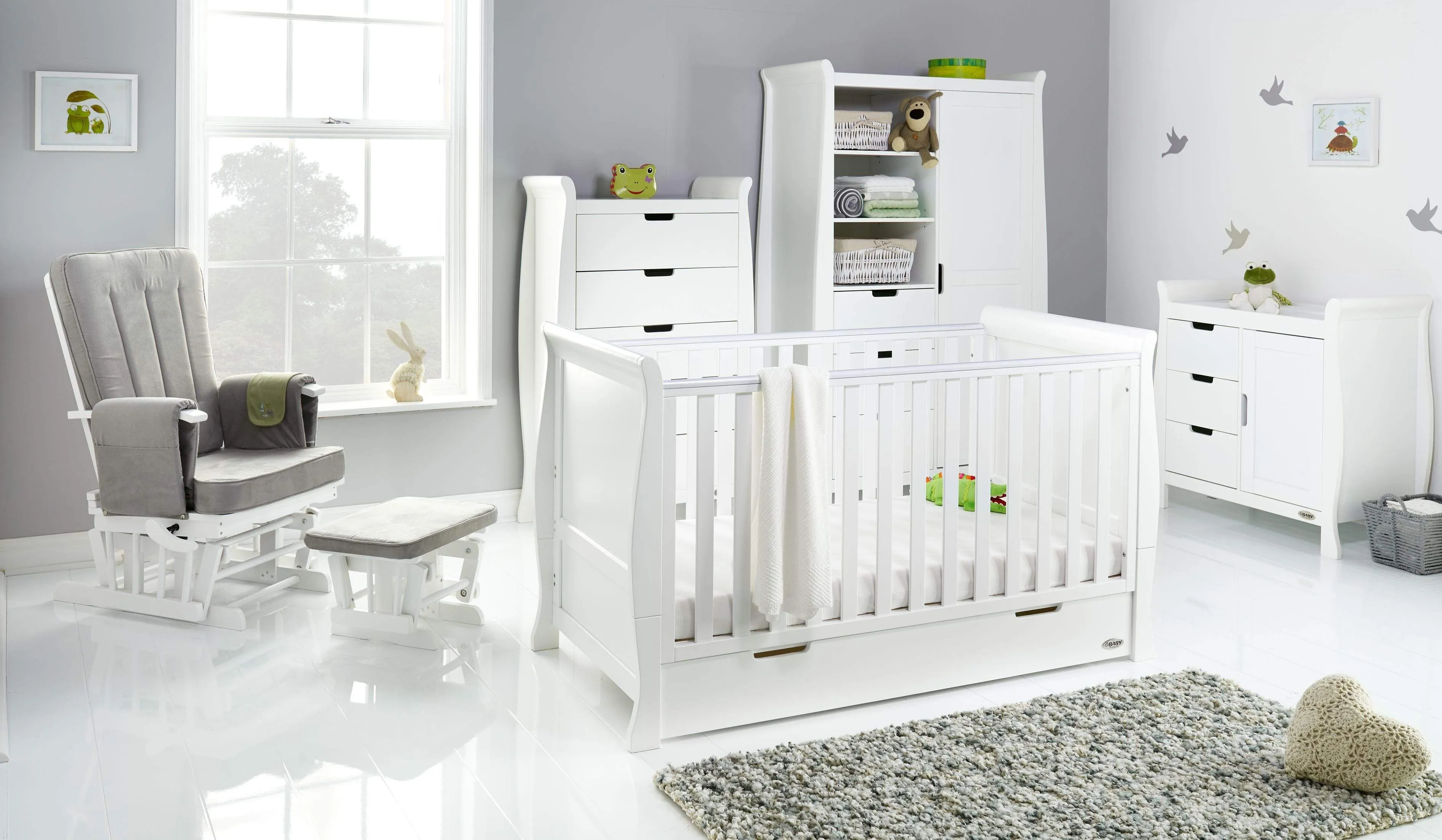 Obaby Stamford Classic 5 Piece Room Set White