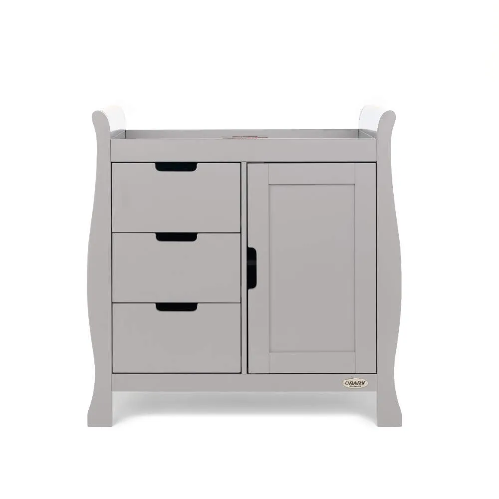 Obaby Stamford Classic Sleigh 4 Piece Room Set - Warm Grey