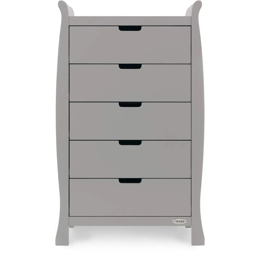Obaby Stamford Classic Sleigh 4 Piece Room Set - Warm Grey