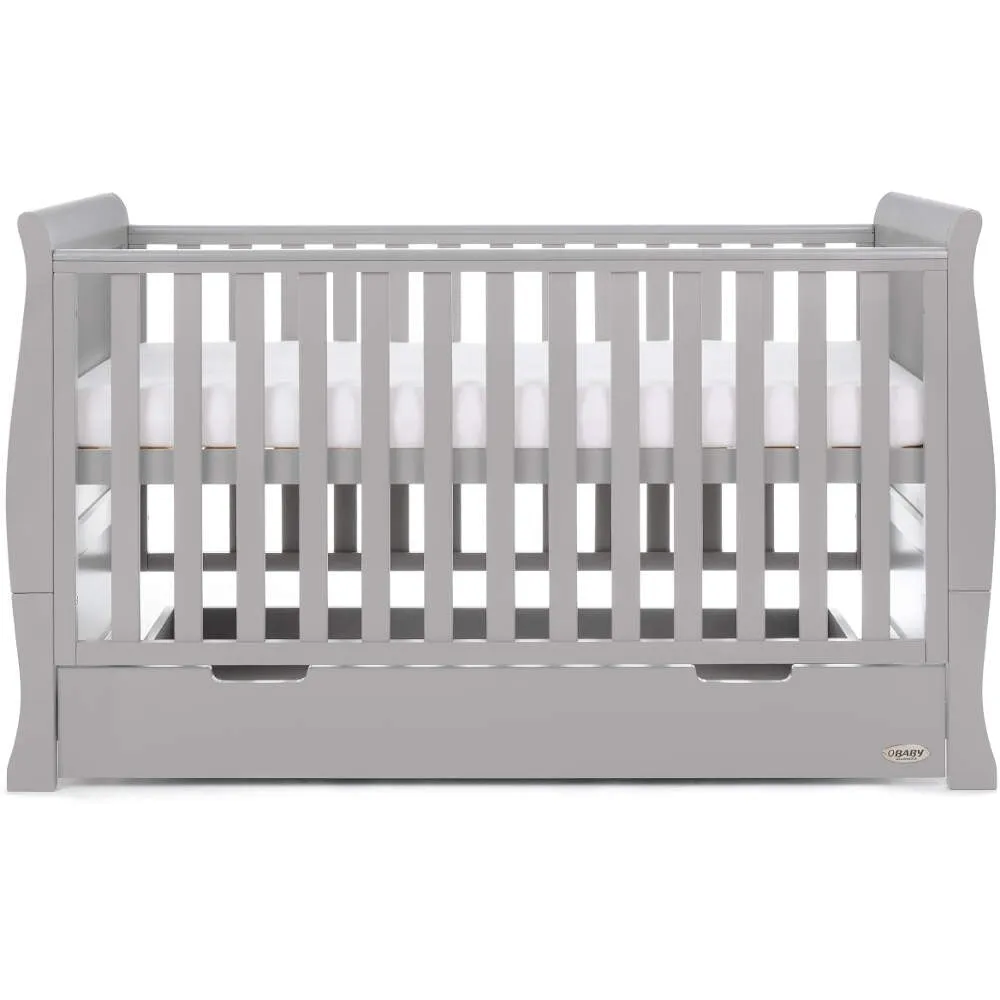Obaby Stamford Classic Sleigh 4 Piece Room Set - Warm Grey
