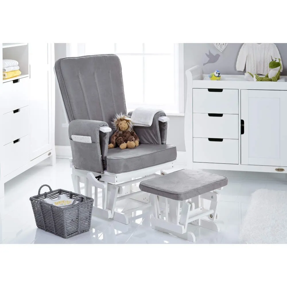 Obaby Stamford Classic Sleigh 5 Piece Room Set - Warm Grey