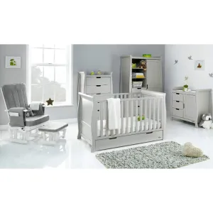 Obaby Stamford Classic Sleigh 5 Piece Room Set - Warm Grey