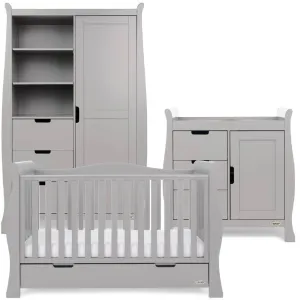 Obaby Stamford Luxe 3 Piece Room Set - Warm Grey
