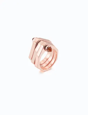 One Finger Two Finger Block Ring