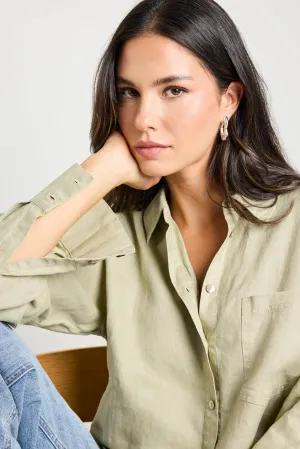 Optimum Pale Moss Linen Classic Shirt