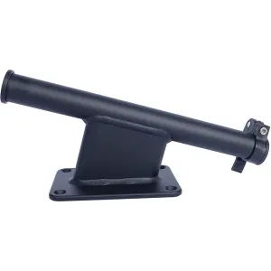 Panther 5" Set Back Transom Mount Bracket - Black - Powder Coat [KPS50B]
