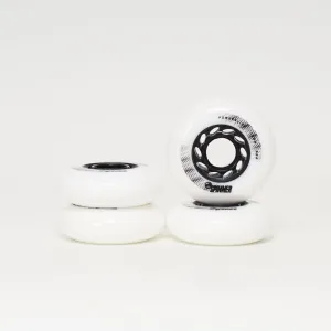 Powerslide Spinner 72mm Wheels - White (4-Pack)