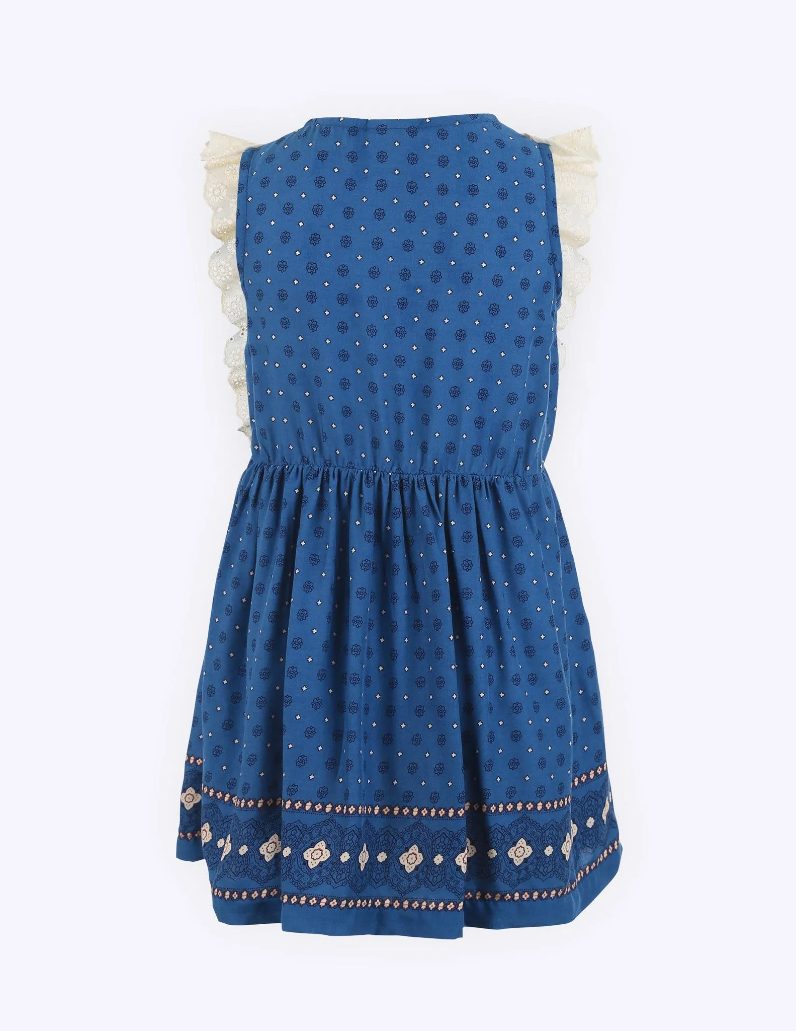 Printed Lace Edged Dress