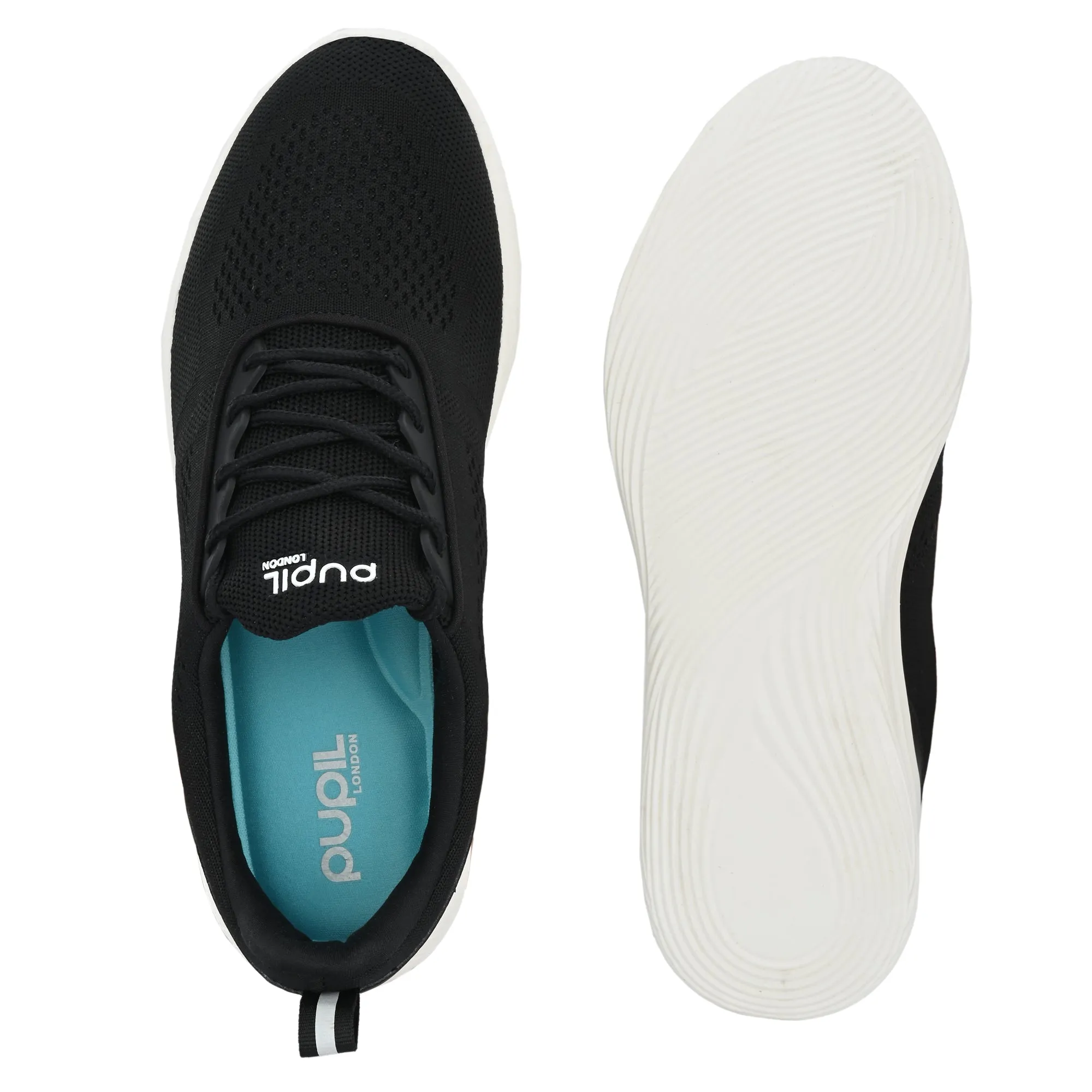 Pupil Men's Eye-04 Running Shoes, Black