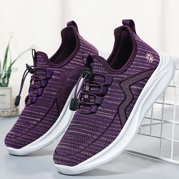 Quick-Drying and Soft Almond Toe Trainer Sneakers for Women