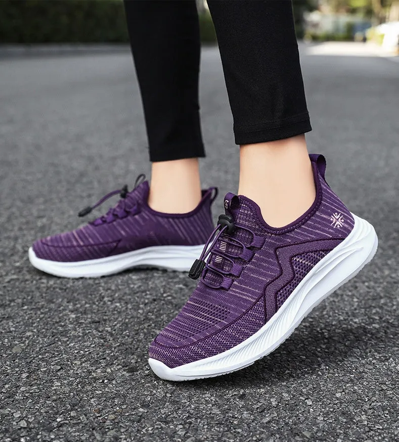 Quick-Drying and Soft Almond Toe Trainer Sneakers for Women