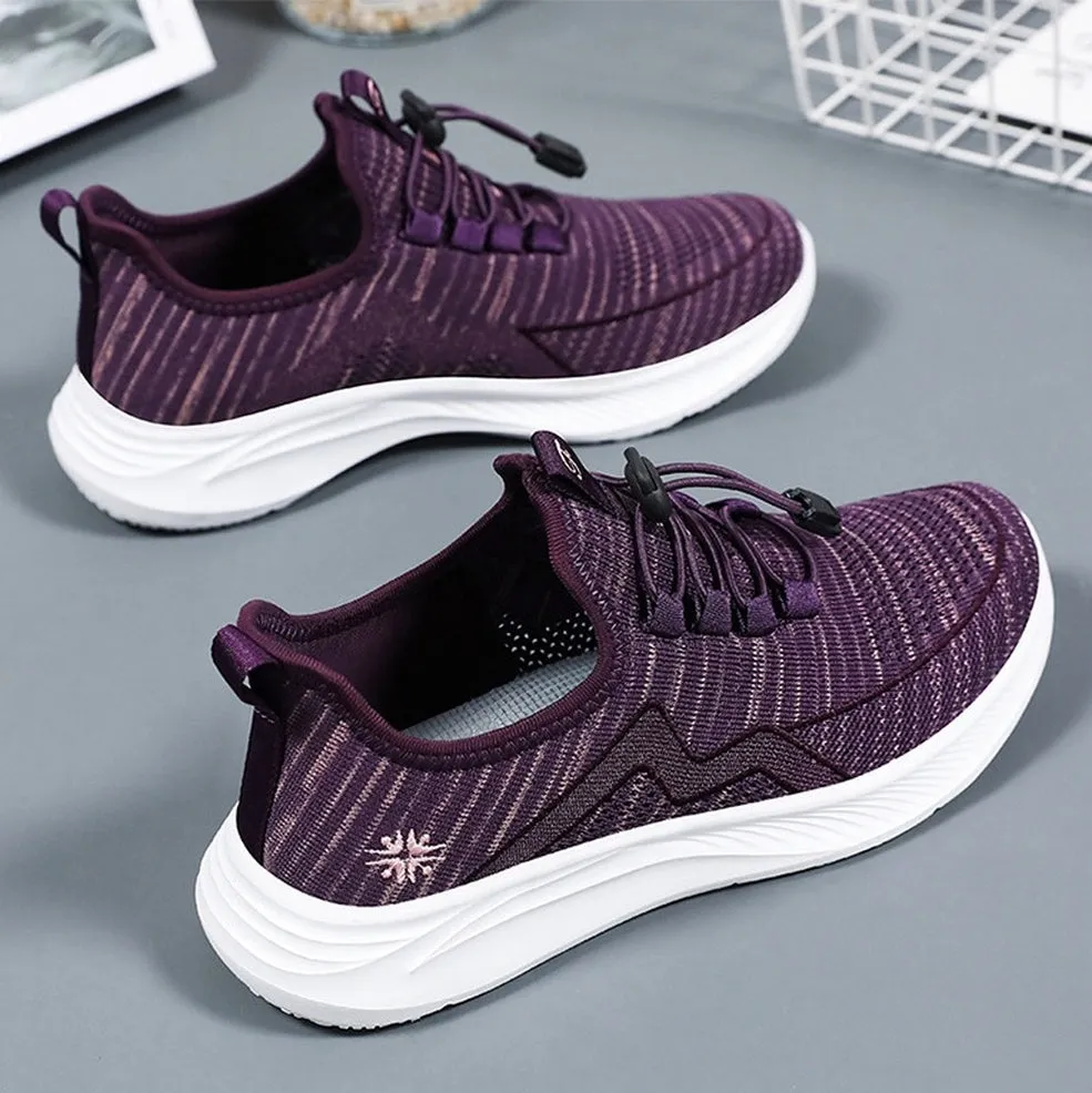 Quick-Drying and Soft Almond Toe Trainer Sneakers for Women