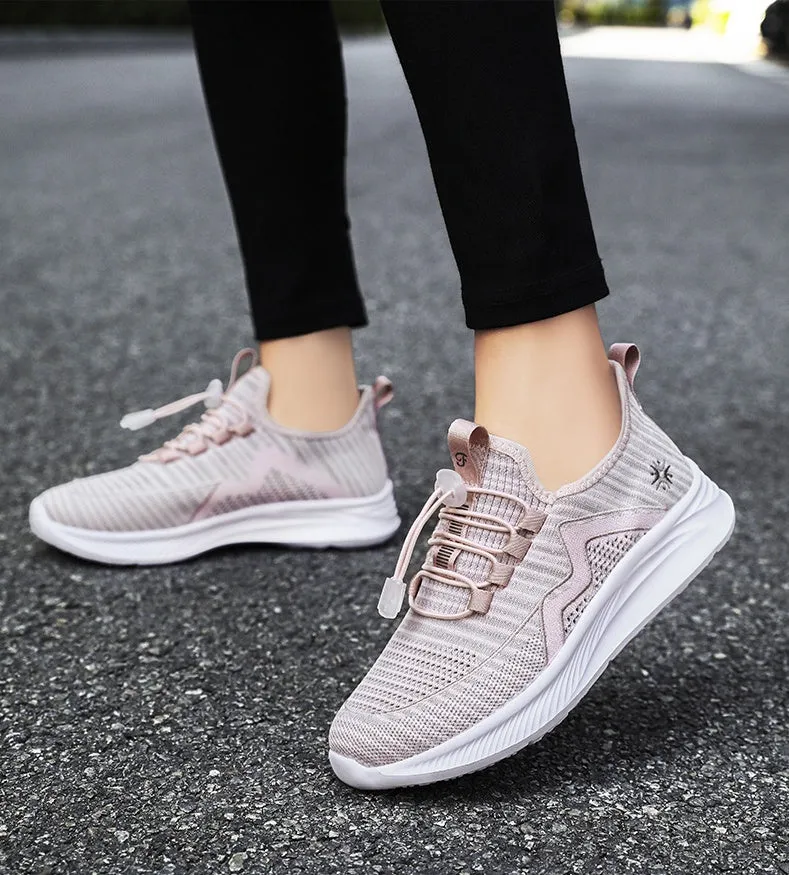 Quick-Drying and Soft Almond Toe Trainer Sneakers for Women