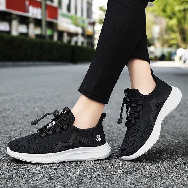 Quick-Drying and Soft Almond Toe Trainer Sneakers for Women
