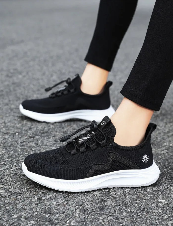 Quick-Drying and Soft Almond Toe Trainer Sneakers for Women