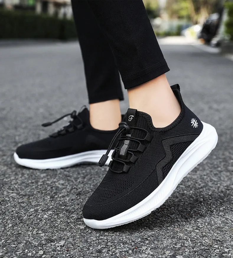 Quick-Drying and Soft Almond Toe Trainer Sneakers for Women