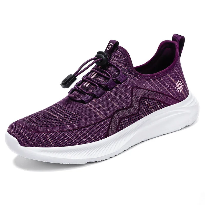 Quick-Drying and Soft Almond Toe Trainer Sneakers for Women