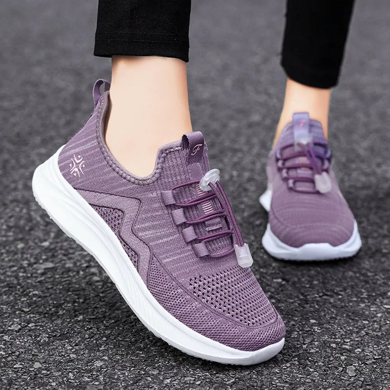 Quick-Drying and Soft Almond Toe Trainer Sneakers for Women