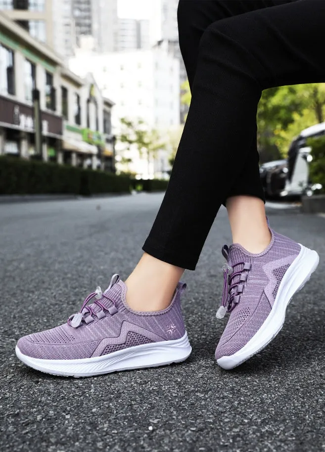 Quick-Drying and Soft Almond Toe Trainer Sneakers for Women