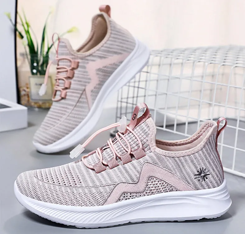 Quick-Drying and Soft Almond Toe Trainer Sneakers for Women