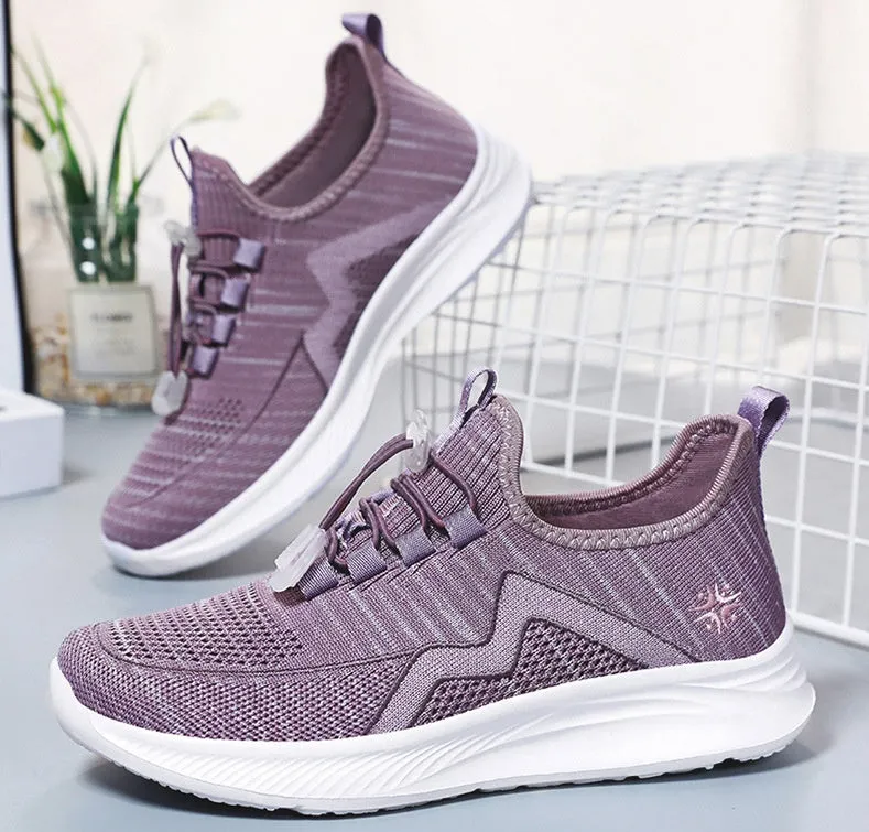 Quick-Drying and Soft Almond Toe Trainer Sneakers for Women