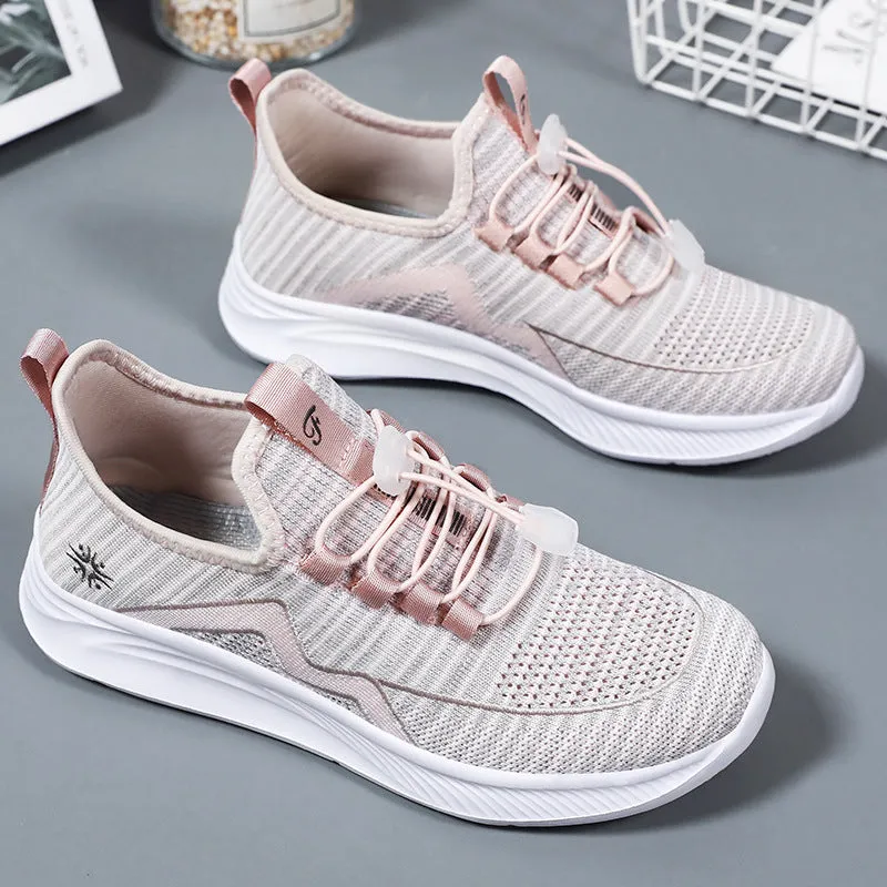 Quick-Drying and Soft Almond Toe Trainer Sneakers for Women