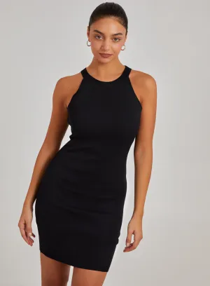 Racer Back Ribbed Mini Dress